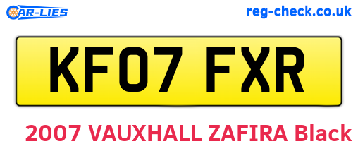 KF07FXR are the vehicle registration plates.