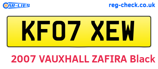 KF07XEW are the vehicle registration plates.