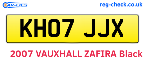 KH07JJX are the vehicle registration plates.