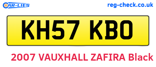 KH57KBO are the vehicle registration plates.
