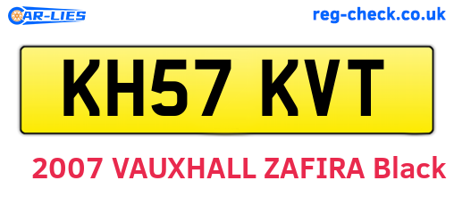 KH57KVT are the vehicle registration plates.