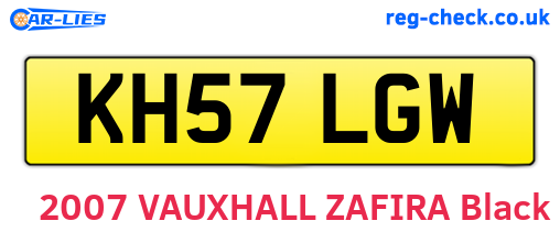 KH57LGW are the vehicle registration plates.