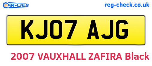 KJ07AJG are the vehicle registration plates.