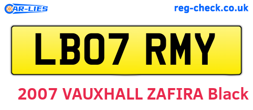 LB07RMY are the vehicle registration plates.