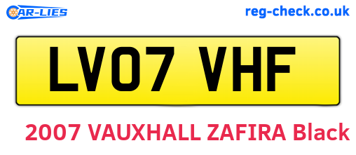 LV07VHF are the vehicle registration plates.