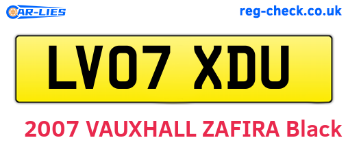 LV07XDU are the vehicle registration plates.