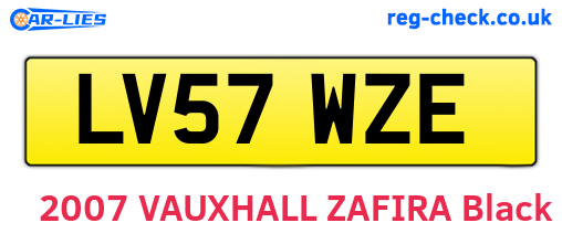 LV57WZE are the vehicle registration plates.