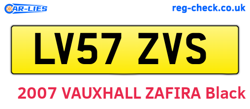 LV57ZVS are the vehicle registration plates.