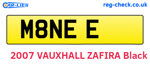 M8NEE are the vehicle registration plates.