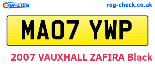 MA07YWP are the vehicle registration plates.