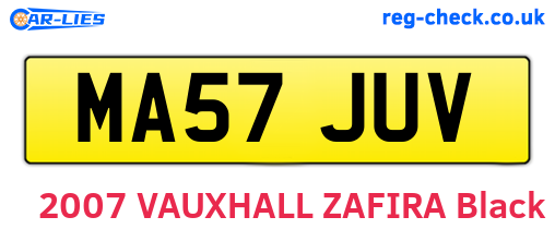 MA57JUV are the vehicle registration plates.