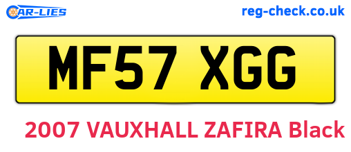 MF57XGG are the vehicle registration plates.