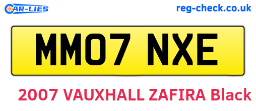 MM07NXE are the vehicle registration plates.