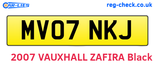 MV07NKJ are the vehicle registration plates.