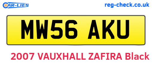 MW56AKU are the vehicle registration plates.