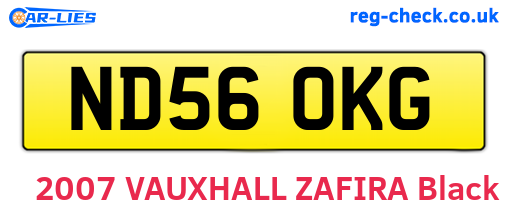 ND56OKG are the vehicle registration plates.