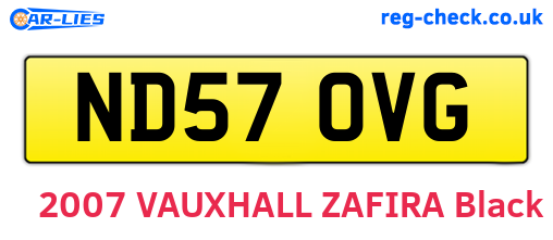 ND57OVG are the vehicle registration plates.