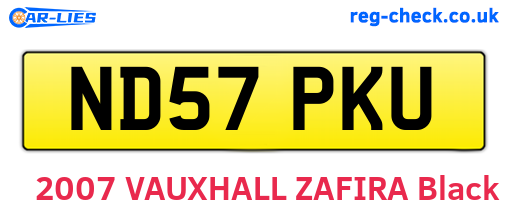 ND57PKU are the vehicle registration plates.