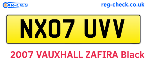 NX07UVV are the vehicle registration plates.