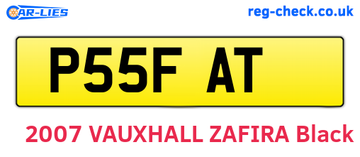 P55FAT are the vehicle registration plates.