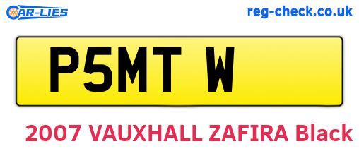 P5MTW are the vehicle registration plates.