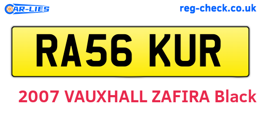 RA56KUR are the vehicle registration plates.