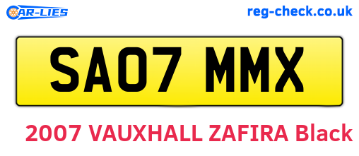 SA07MMX are the vehicle registration plates.