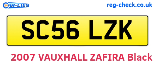 SC56LZK are the vehicle registration plates.