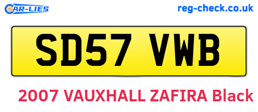 SD57VWB are the vehicle registration plates.