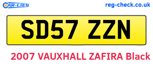 SD57ZZN are the vehicle registration plates.