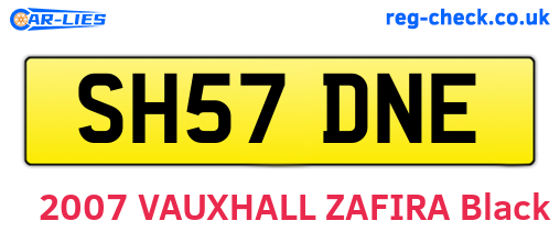 SH57DNE are the vehicle registration plates.