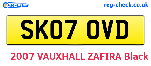 SK07OVD are the vehicle registration plates.