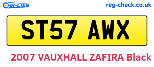 ST57AWX are the vehicle registration plates.