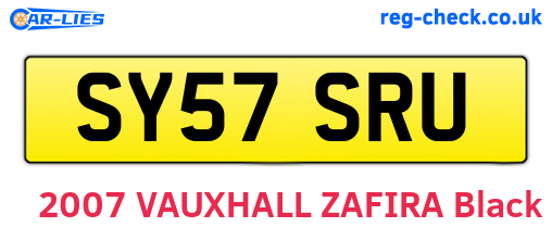 SY57SRU are the vehicle registration plates.