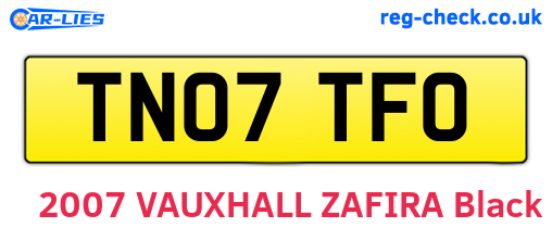 TN07TFO are the vehicle registration plates.