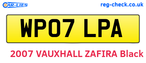 WP07LPA are the vehicle registration plates.