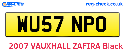 WU57NPO are the vehicle registration plates.