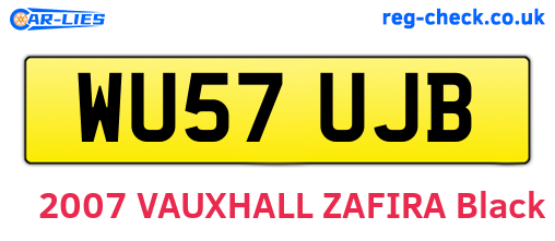 WU57UJB are the vehicle registration plates.