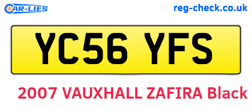 YC56YFS are the vehicle registration plates.