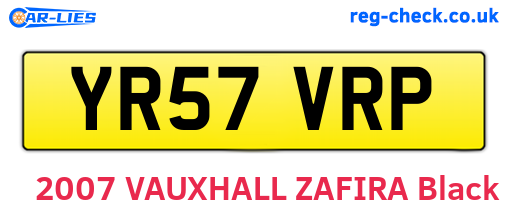 YR57VRP are the vehicle registration plates.