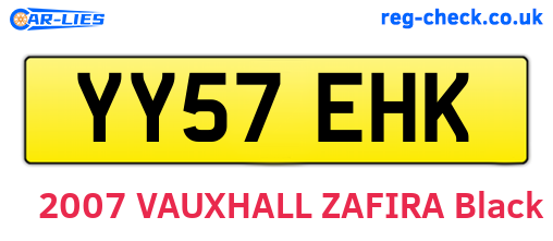 YY57EHK are the vehicle registration plates.