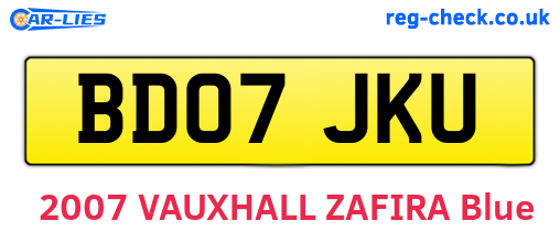 BD07JKU are the vehicle registration plates.