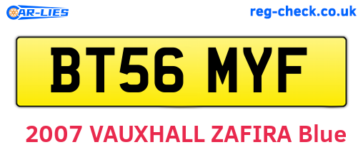 BT56MYF are the vehicle registration plates.