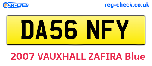 DA56NFY are the vehicle registration plates.