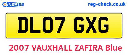 DL07GXG are the vehicle registration plates.