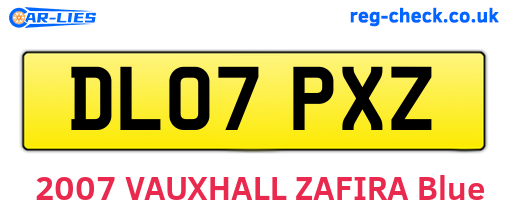 DL07PXZ are the vehicle registration plates.