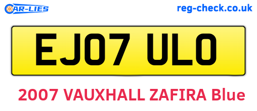 EJ07ULO are the vehicle registration plates.