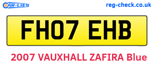 FH07EHB are the vehicle registration plates.
