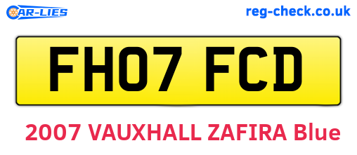 FH07FCD are the vehicle registration plates.