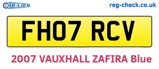FH07RCV are the vehicle registration plates.